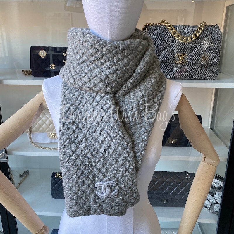 grey chanel scarf