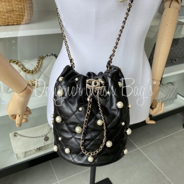 Chanel Bucket Pearl Bag SS21 - Designer WishBags