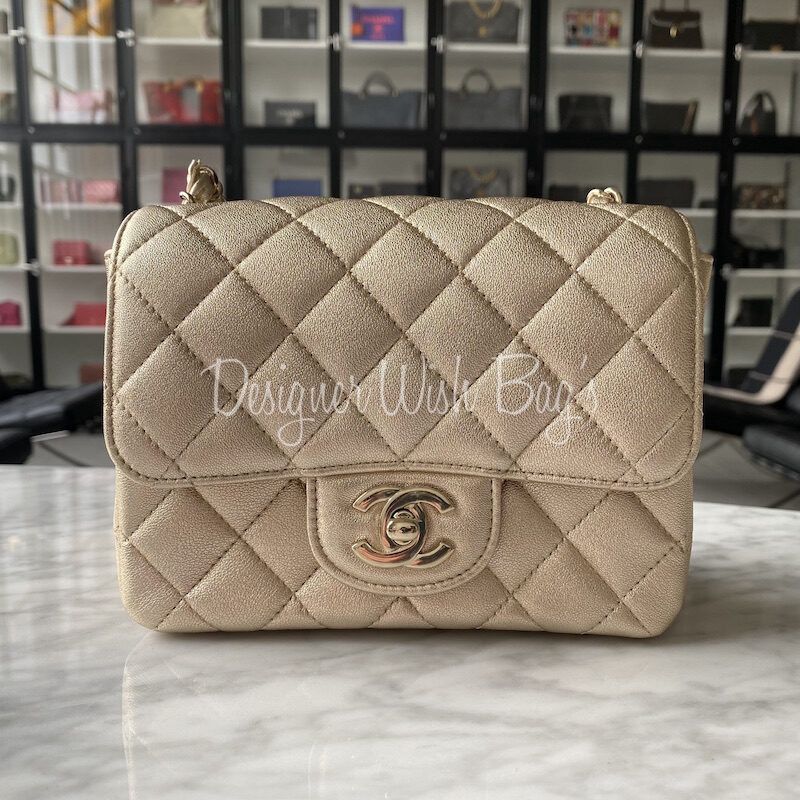Chanel Mini Gold Square 21P - Designer WishBags
