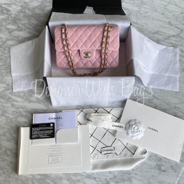 CHANEL 21S Pink Tweed Rectangle Mini LGHW *New - Timeless Luxuries