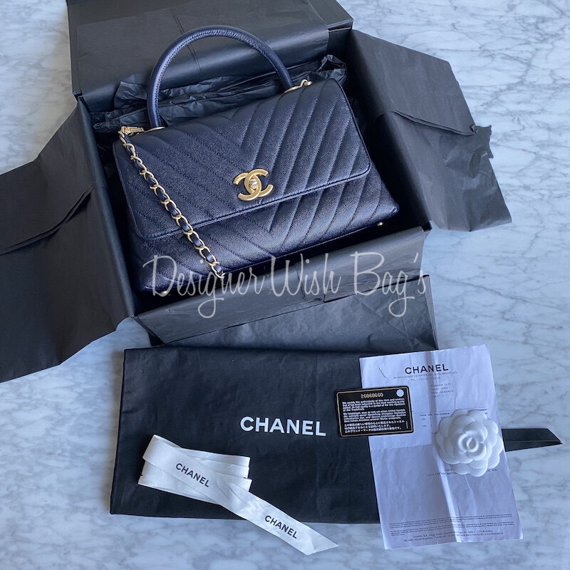 Chanel Coco Handle Navy GHW - Designer WishBags