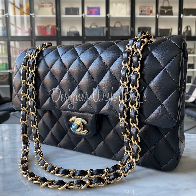 Chanel Classic Jumbo Double Flap, Black Caviar Leather with Gold