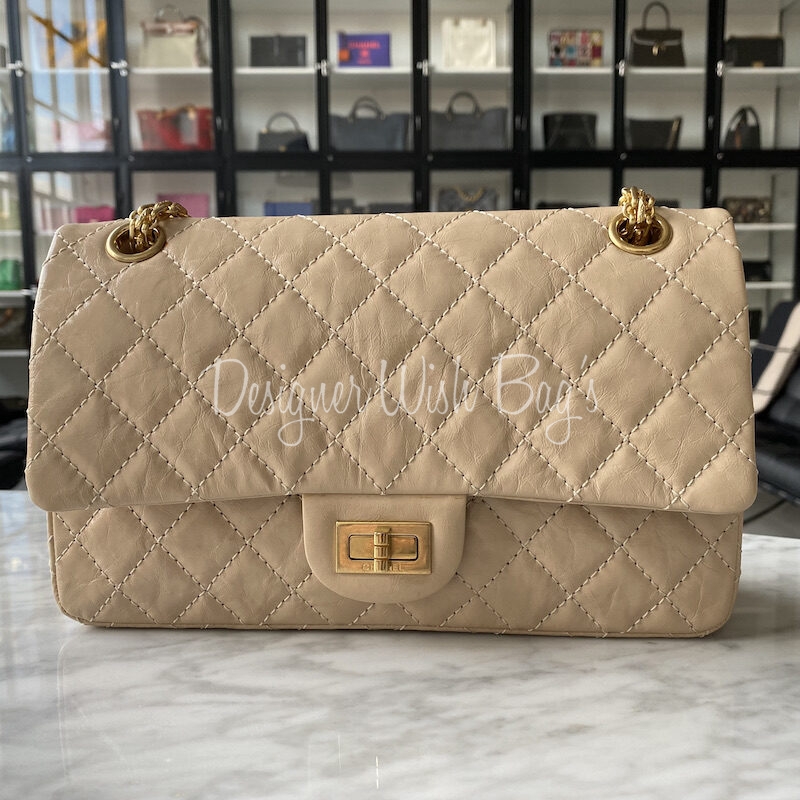 Chanel Light Beige 255 Reissue Quilted Classic 228 Flap Bag  Yoogis  Closet