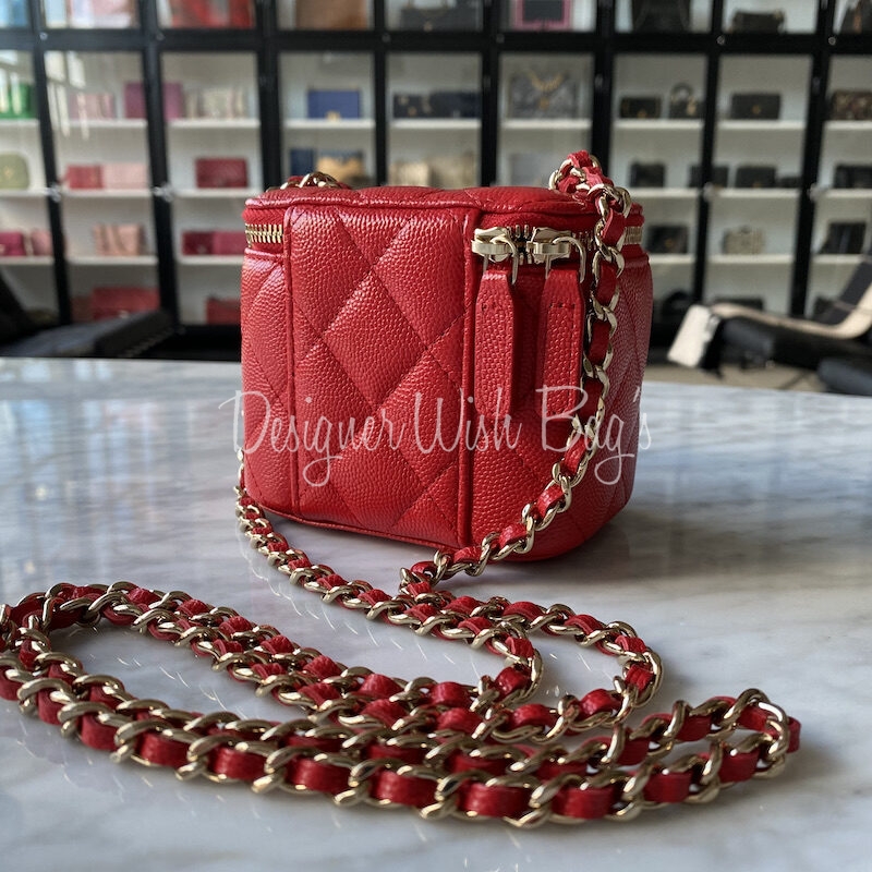 CHANEL, Bags, Chanel Red Leather Cc Mania Waist Bag