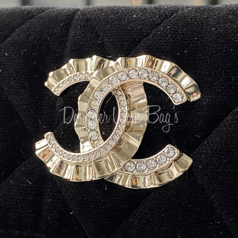 Chanel XL Coin Purse Velvet - Designer WishBags