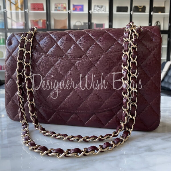 chanel burgundy flap bag