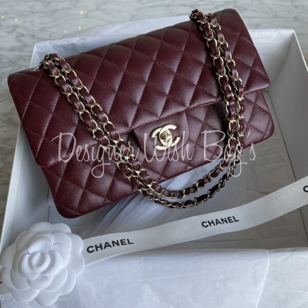 Chanel Medium Classic Burgundy GHW 21B