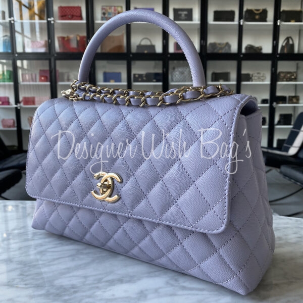 Chanel Coco Handle Lilac Caviar 21k Designer Wishbags