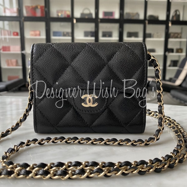 Chanel Coin Purse On Chain Black GHW