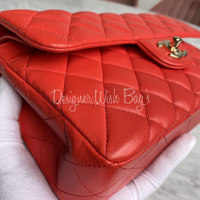 Chanel Classic Small Flap Red 17C - Designer WishBags