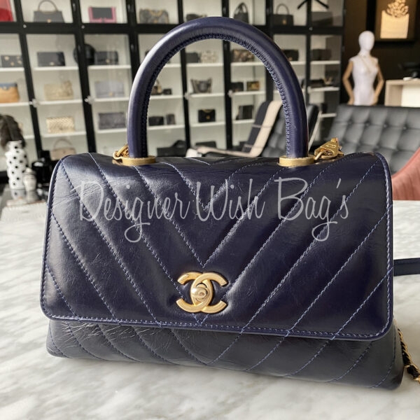 Chanel Coco Handle Small Navy 17B