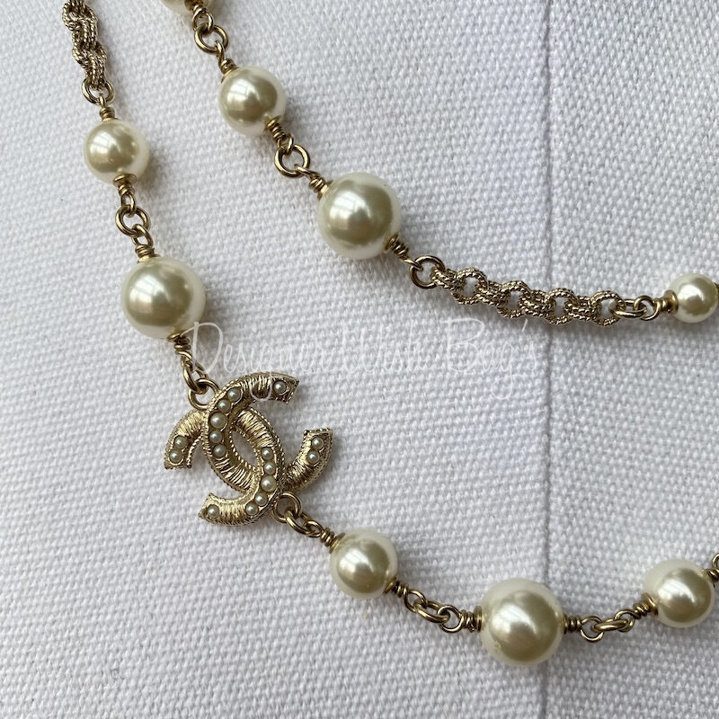 Chanel Pearl CC Necklace - Designer WishBags