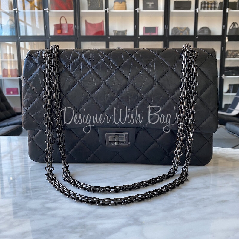 Chanel Maxi Black Caviar SHW - Designer WishBags