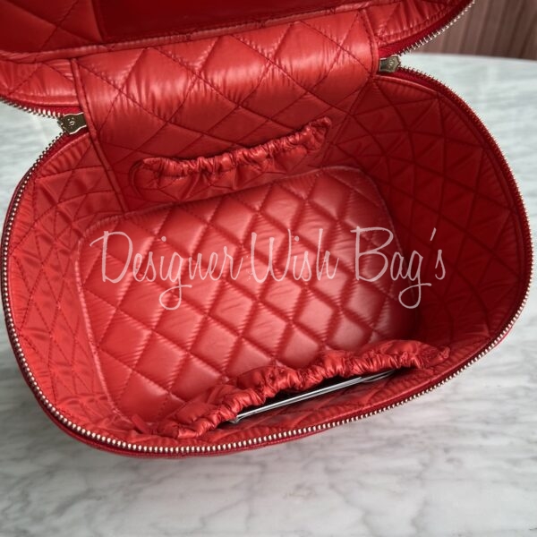 cosmetic bag chanel red