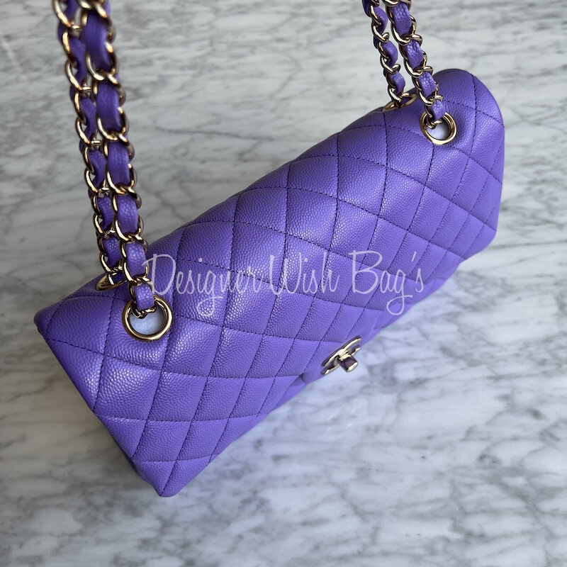 Chanel Classic Medium Violet 22S - Designer WishBags