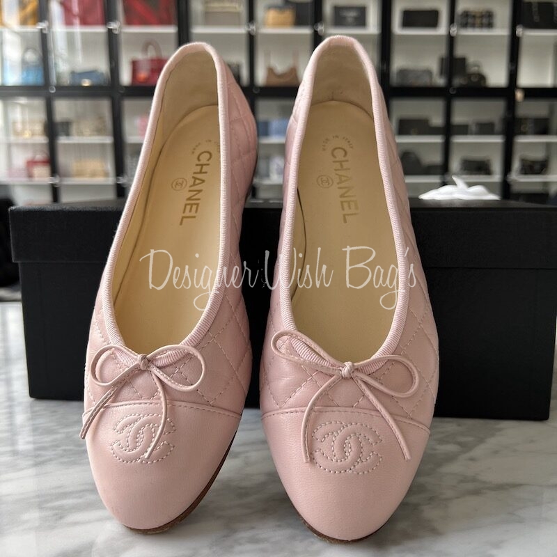 Chanel Pink Ballerinas 39 - Designer WishBags