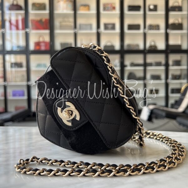 Chanel Heart Bag Black - Designer WishBags