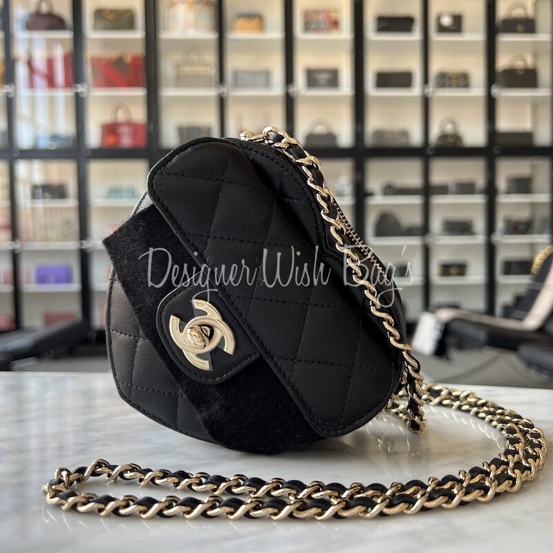 Chanel Heart Bag Black - Designer WishBags