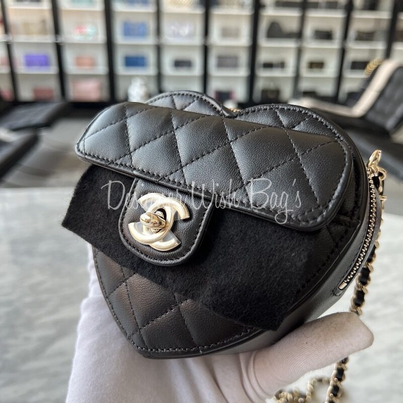 Chanel Heart Bag Black