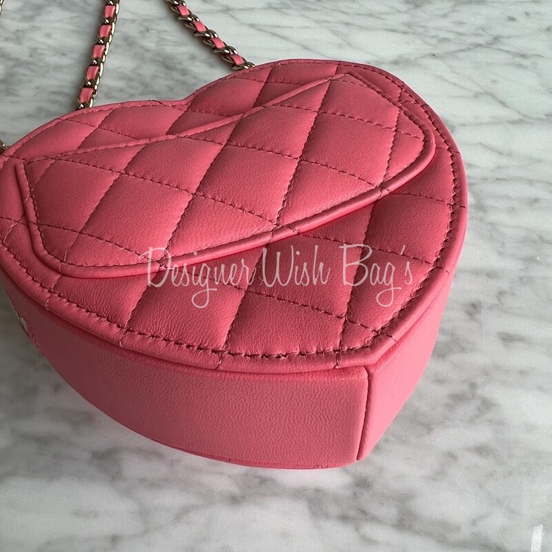 Chanel Pink Heart Small 22S - Designer WishBags