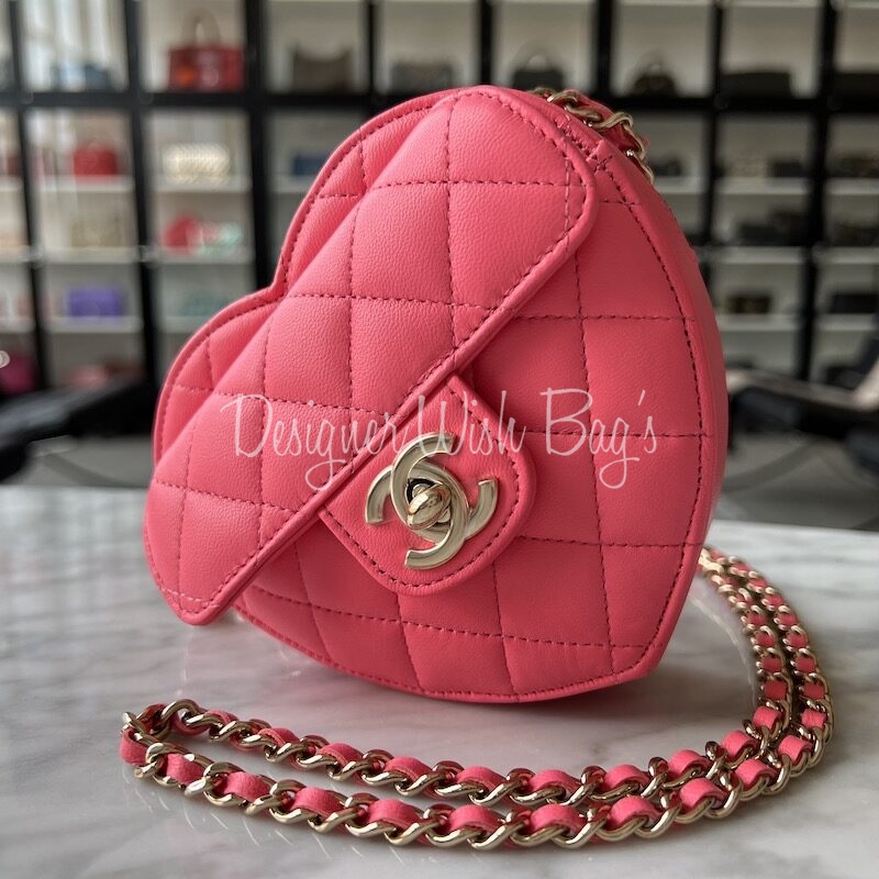 heart shaped chanel bag