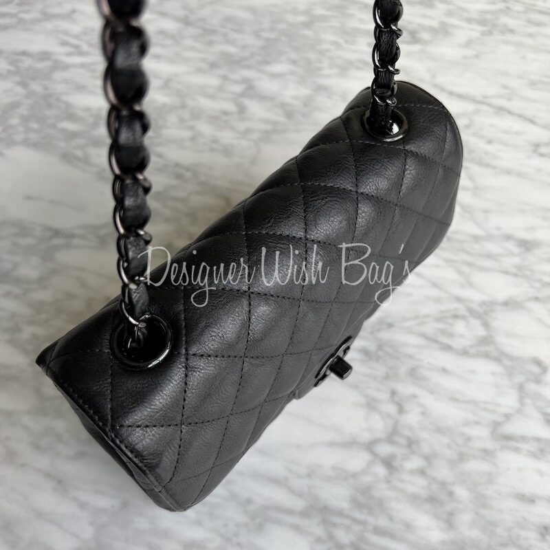 Chanel Mini So Black Crumpled Calf 17S - Designer WishBags