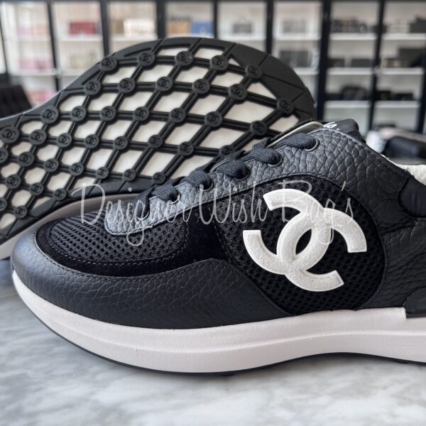 black & white chanel sneakers
