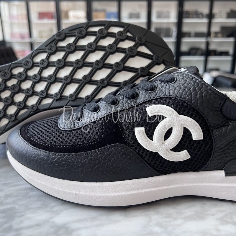 Chanel Black White Sneakers