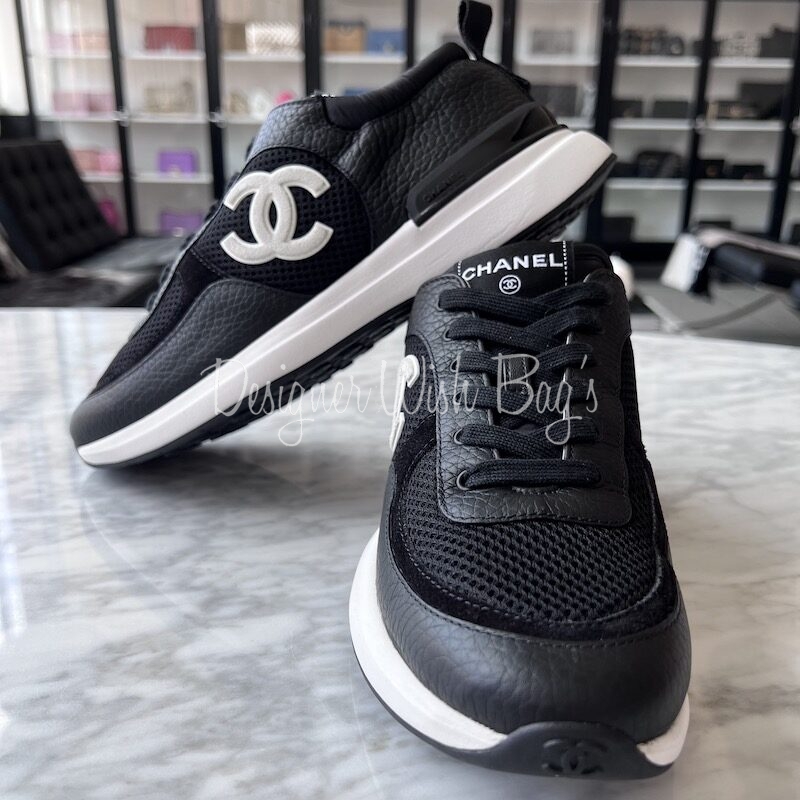 Chanel Black White Sneakers