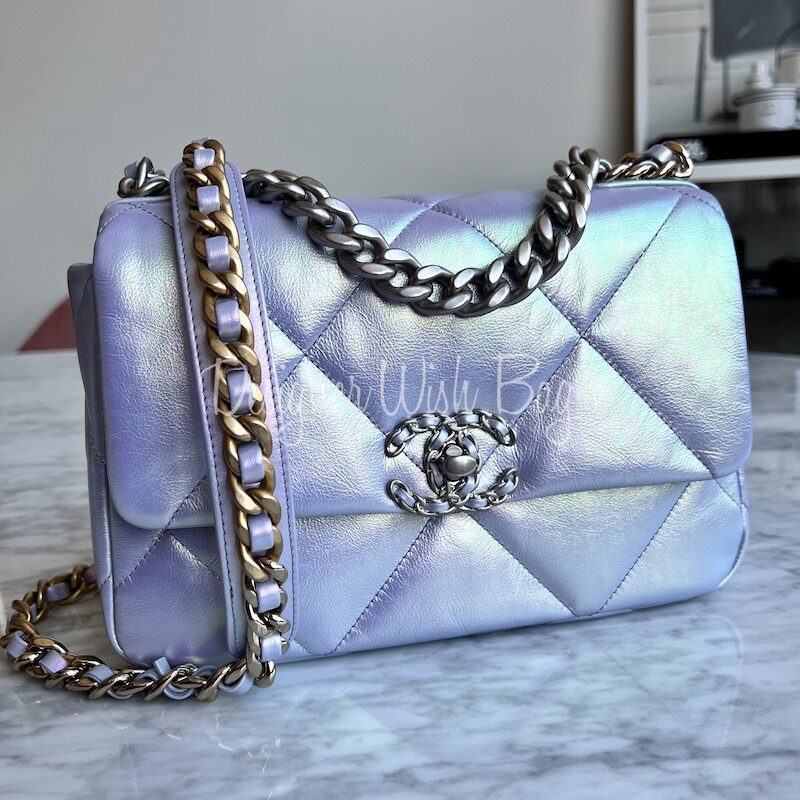 NIB 19S Chanel Iridescent Beige Pearly CC Medium O Case Clutch Bag – Boutique  Patina