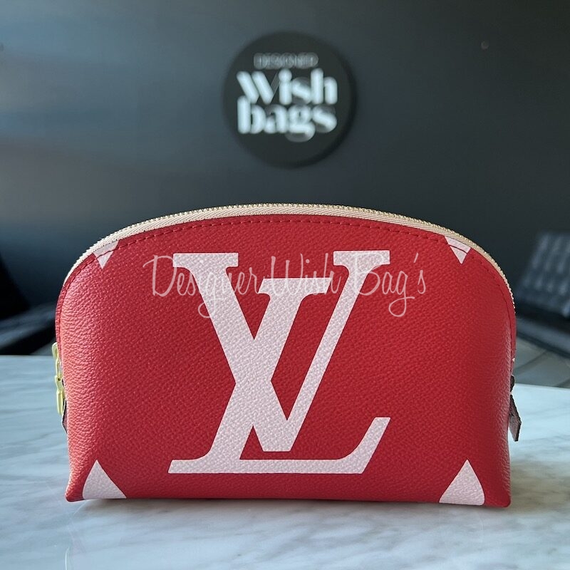 LOUIS VUITTON Cosmetic Pouch Monogram Giant Red M67694