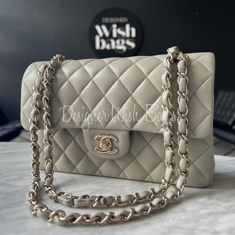 Chanel Small Classic Flap Grey - Designer WishBags