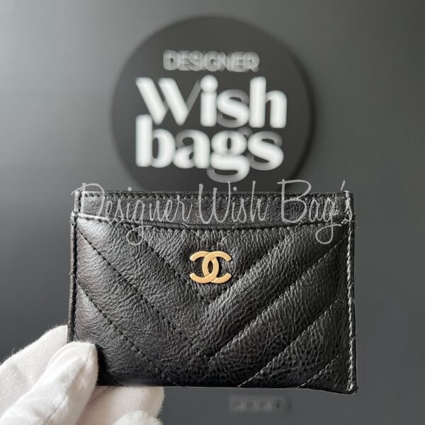 Chanel Vintage Classic Double Flap Bag Chevron Lambskin Medium Blue 6019611