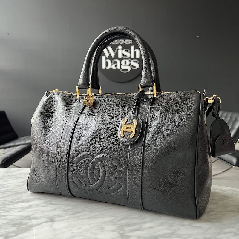 Chanel Black Leather CC Boston Bag Chanel  TLC