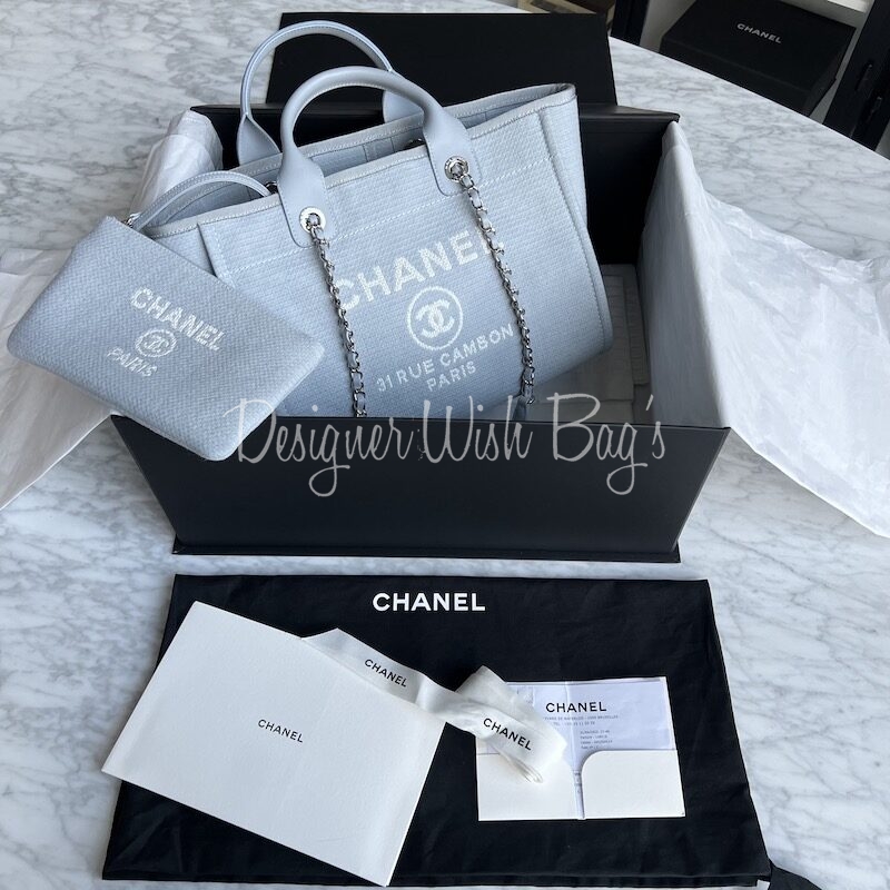 Chanel Deauville Small Baby Blue - Designer WishBags
