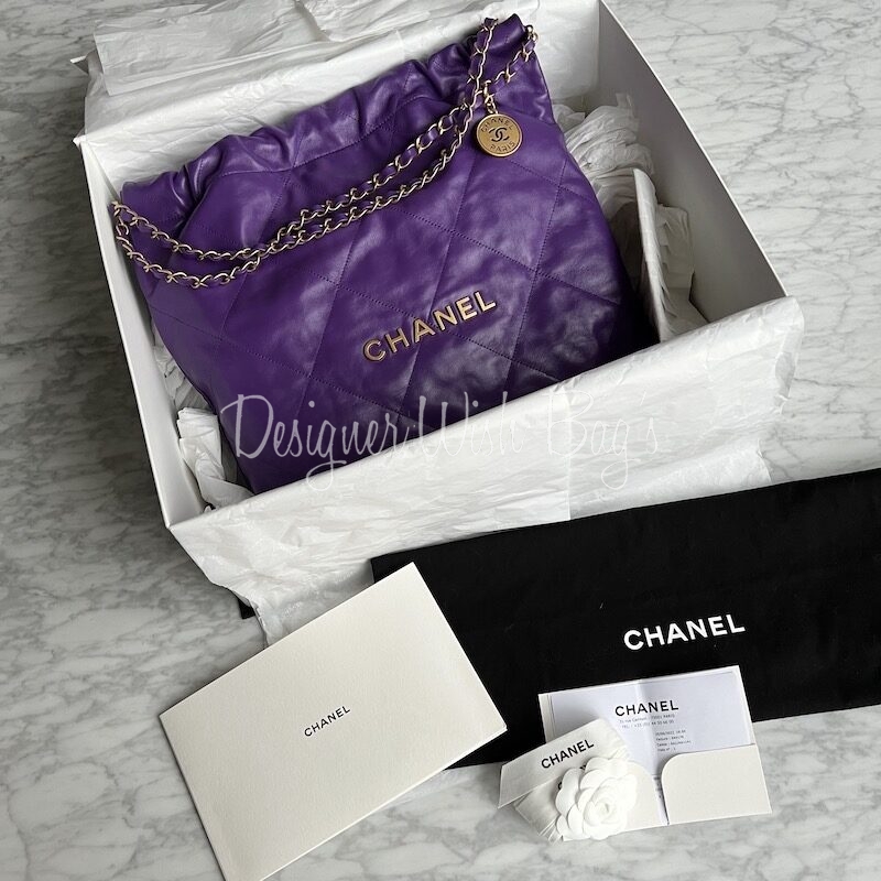 chanel 22 bag purple