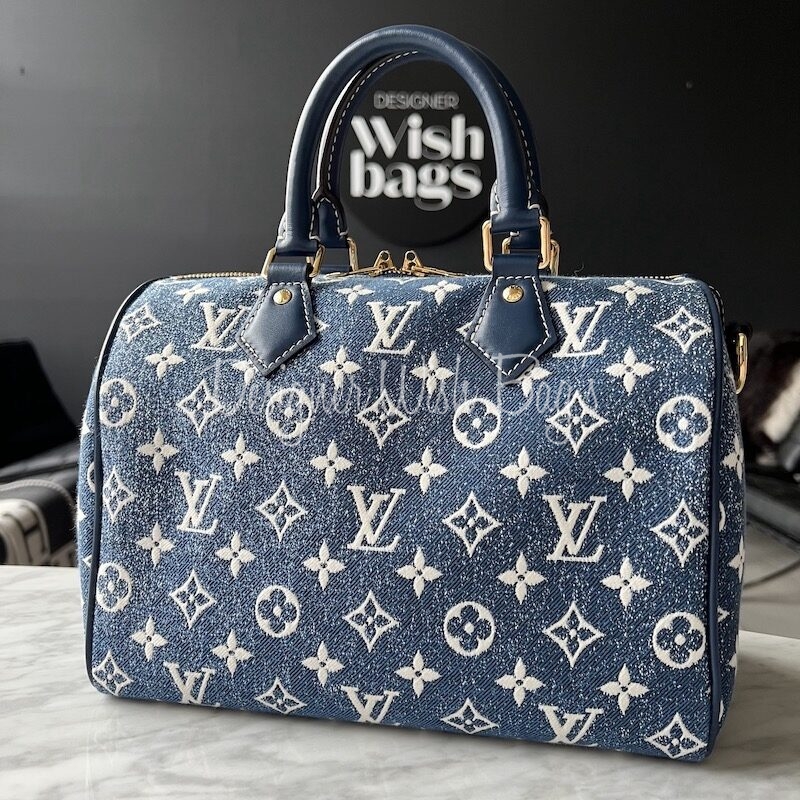 Louis Vuitton Monogram Denim Speedy Round GM (SHG-hkKBS6) – LuxeDH