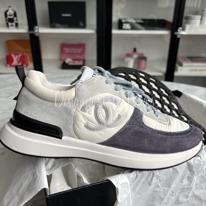 Chanel Grey Sneakers 38,5 - Designer WishBags