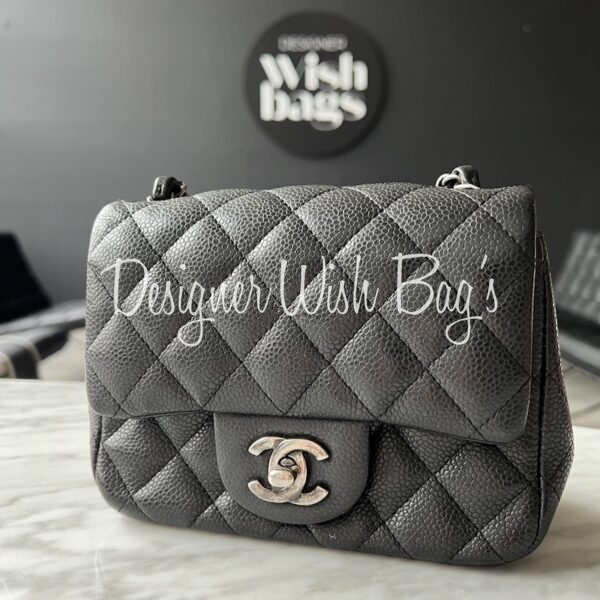 Chanel Mini Square Caviar Leather - Designer WishBags