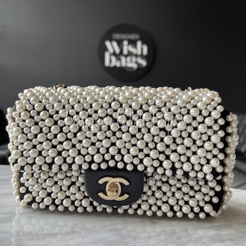 chanel pearly flap bag