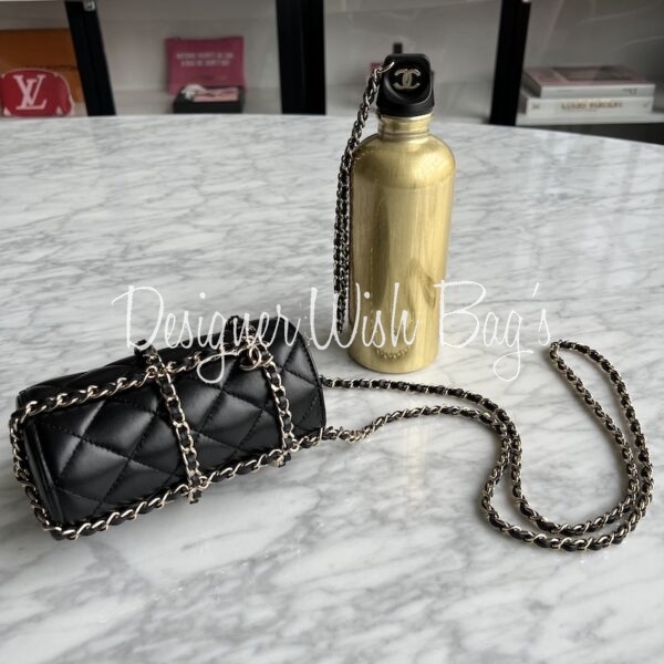 Authentic Chanel Lamb skin Leather Water Bottle/holder for Sale in San  Diego, CA - OfferUp