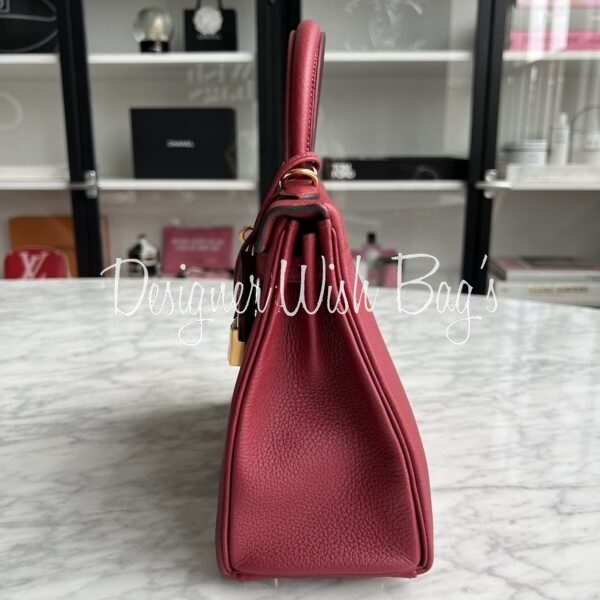 Hermès Kelly 25 Togo Grenat - Designer WishBags