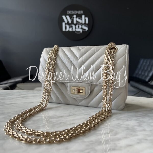Chanel Mini Reissue Pearly Grey Gold - Designer WishBags