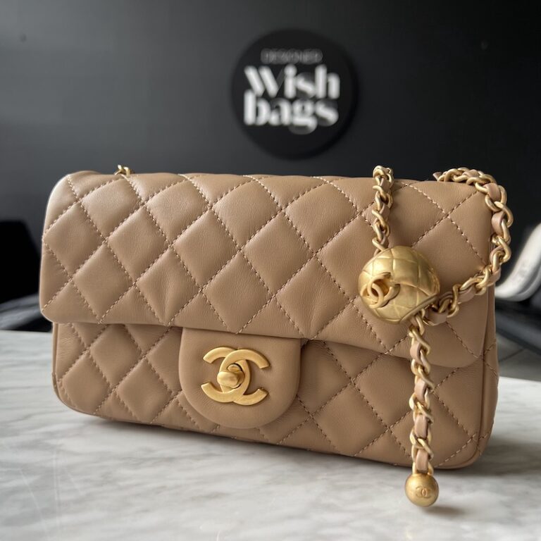 Chanel Mini Taupe Pearl Crush - Designer WishBags - now part of