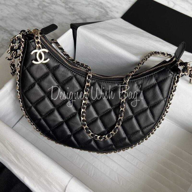 Chanel 2022 Small 22 Hobo - Black Hobos, Handbags - CHA751343