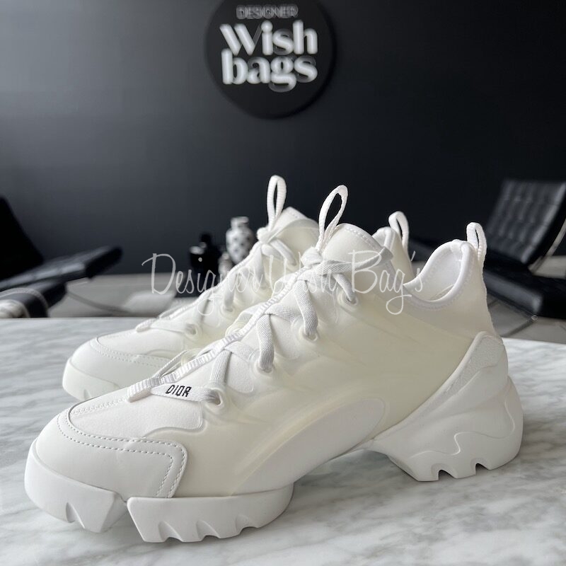 Dior White Sneakers D-Connect - Designer WishBags