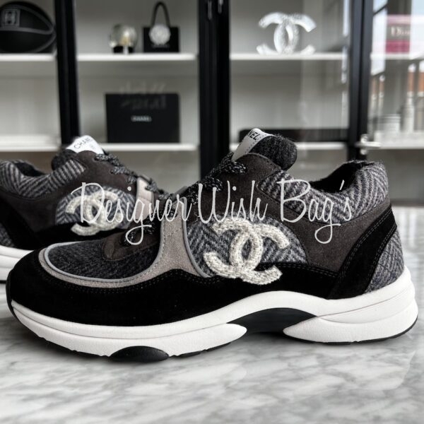 Chanel Black and White Sneakers - Designer WishBags
