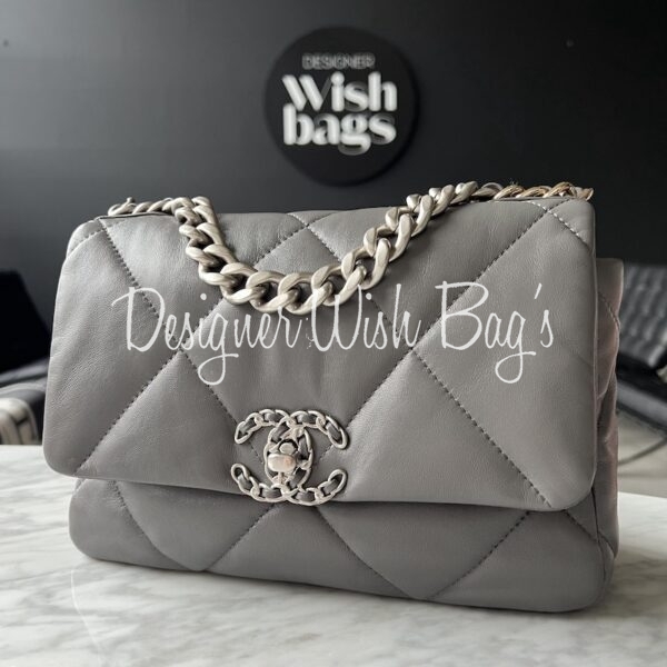 Chanel 19 Grey Small - Designer WishBags