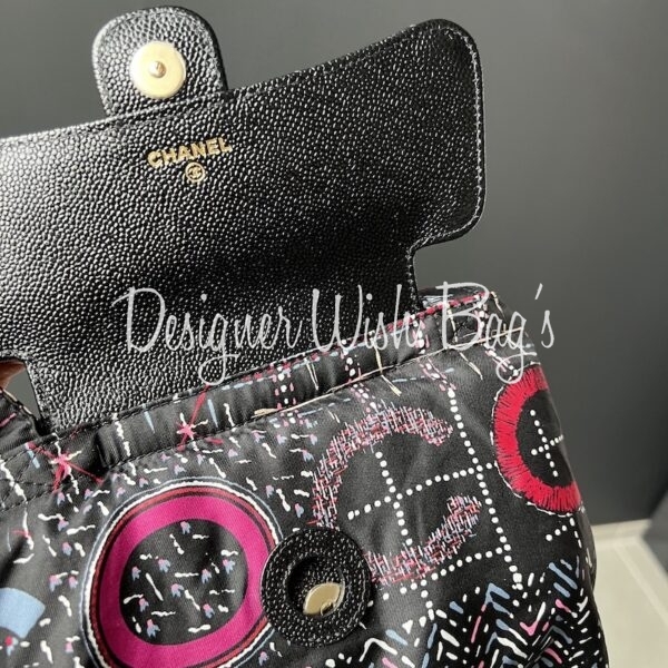 Chanel Satin Lipstick Print Classic Flap Bag