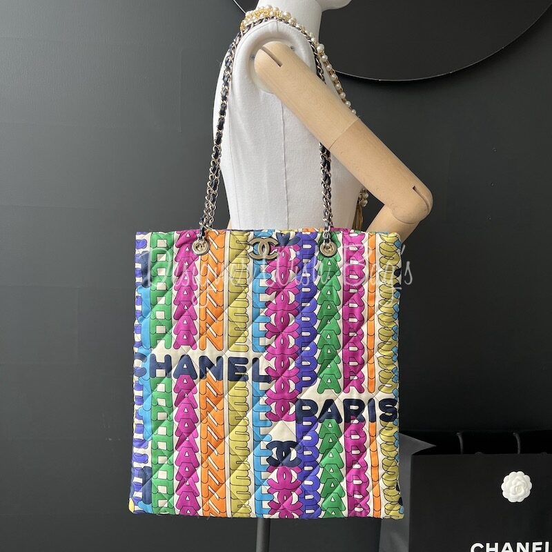 Chanel Multicolor Rainbow Tote 21K - Designer WishBags